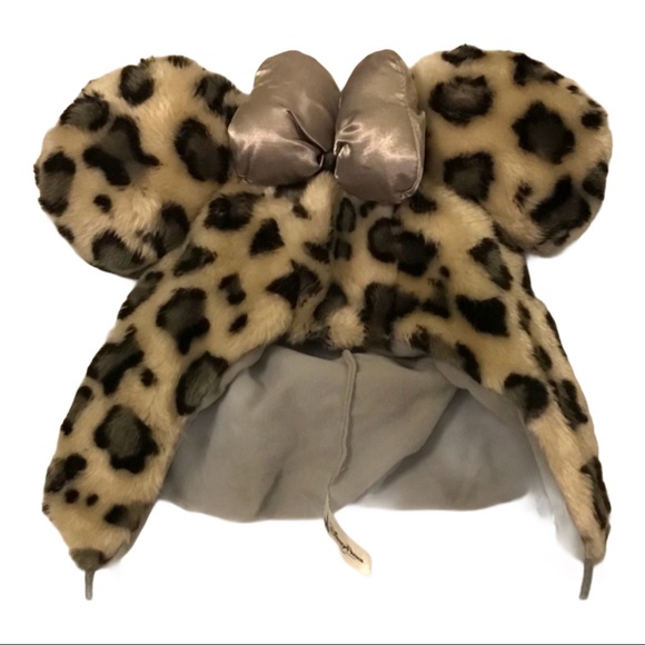 Disney Accessories - Disney Parks Leopard Print Minnie Mouse Plush Hat